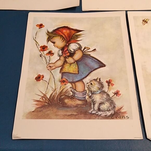 Charming Vintage Hummel Art Prints Set (5) Evans Stapco Litho in USA - Picture 5 of 10